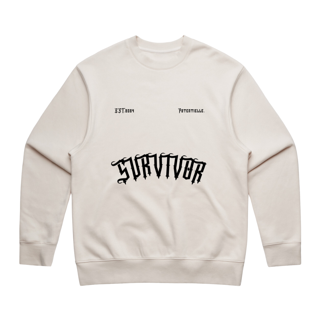 Mens Survivor Heavy Sweater Bone