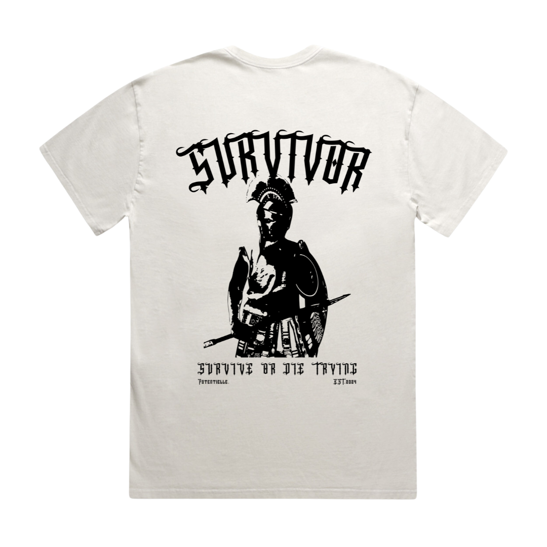 Mens Survivor T-Shirt Heavy Bone