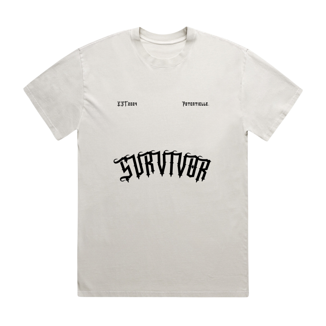 Mens Survivor T-Shirt Heavy Bone