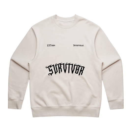 Mens Survivor Heavy Sweater Bone