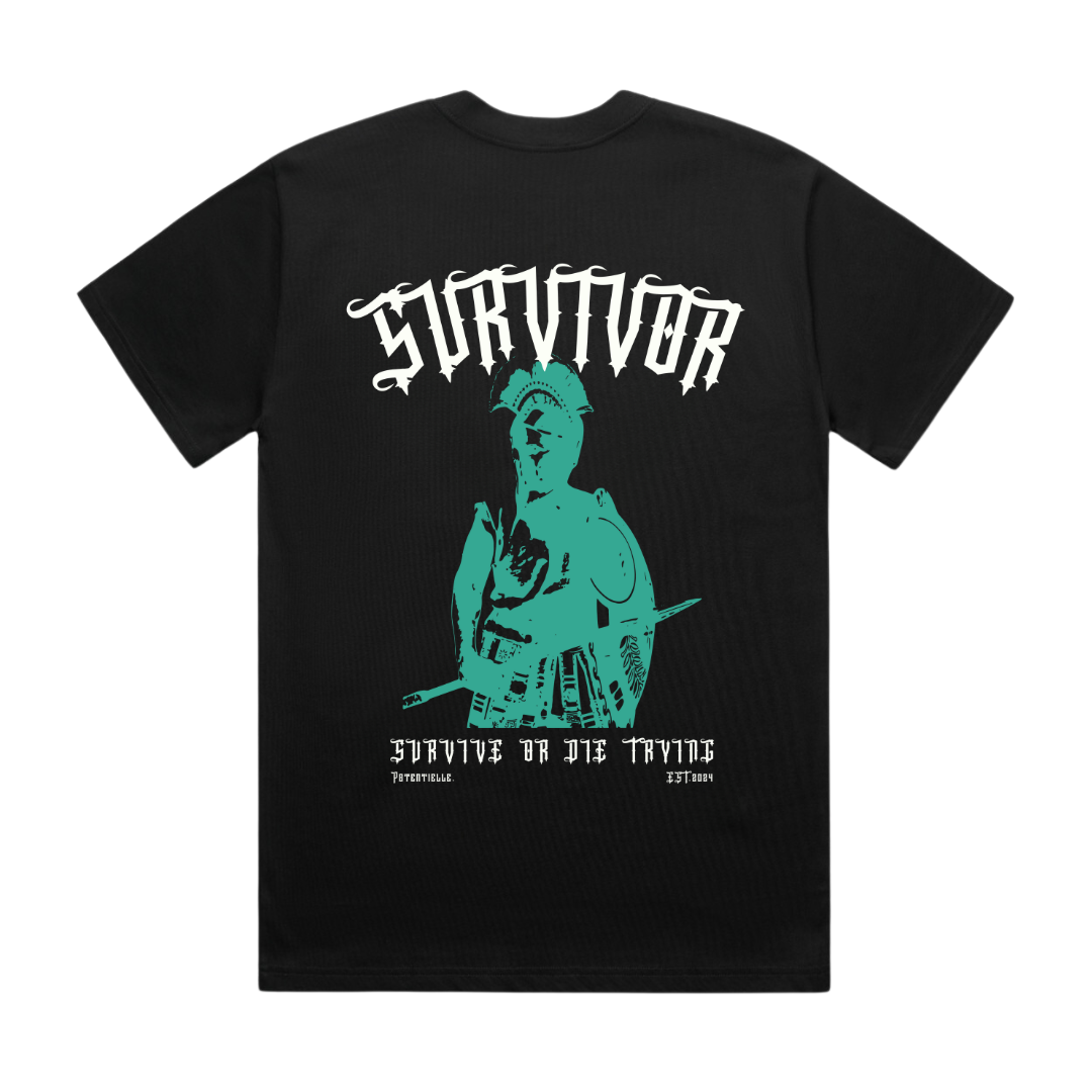 Womens Survivor T-Shirt Heavy Black