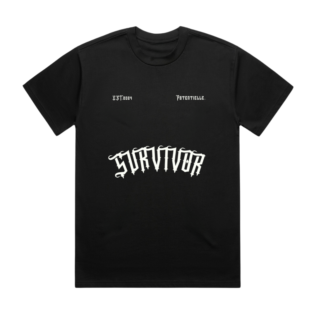 Womens Survivor T-Shirt Heavy Black