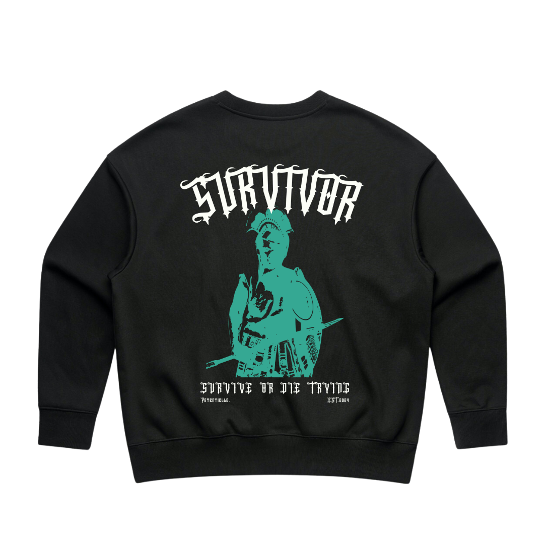 Womens Survivor Heavy Sweater Black
