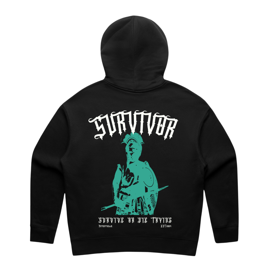 Womens Survivor Hood Black