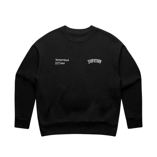Womens Survivor Relaxed Sweater Black